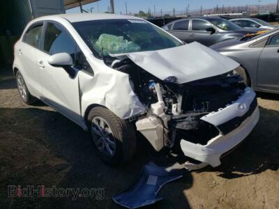 2013 Kia RIO RIO LX, white — VIN KNADM5A36D6239175, Copart