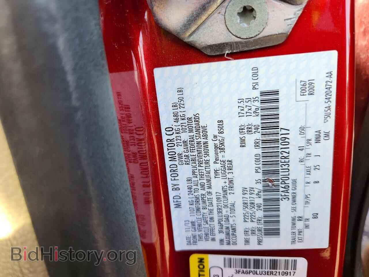 2014 FORD FUSION - VIN: 3FA6P0LU3ER210917 - Фото 12