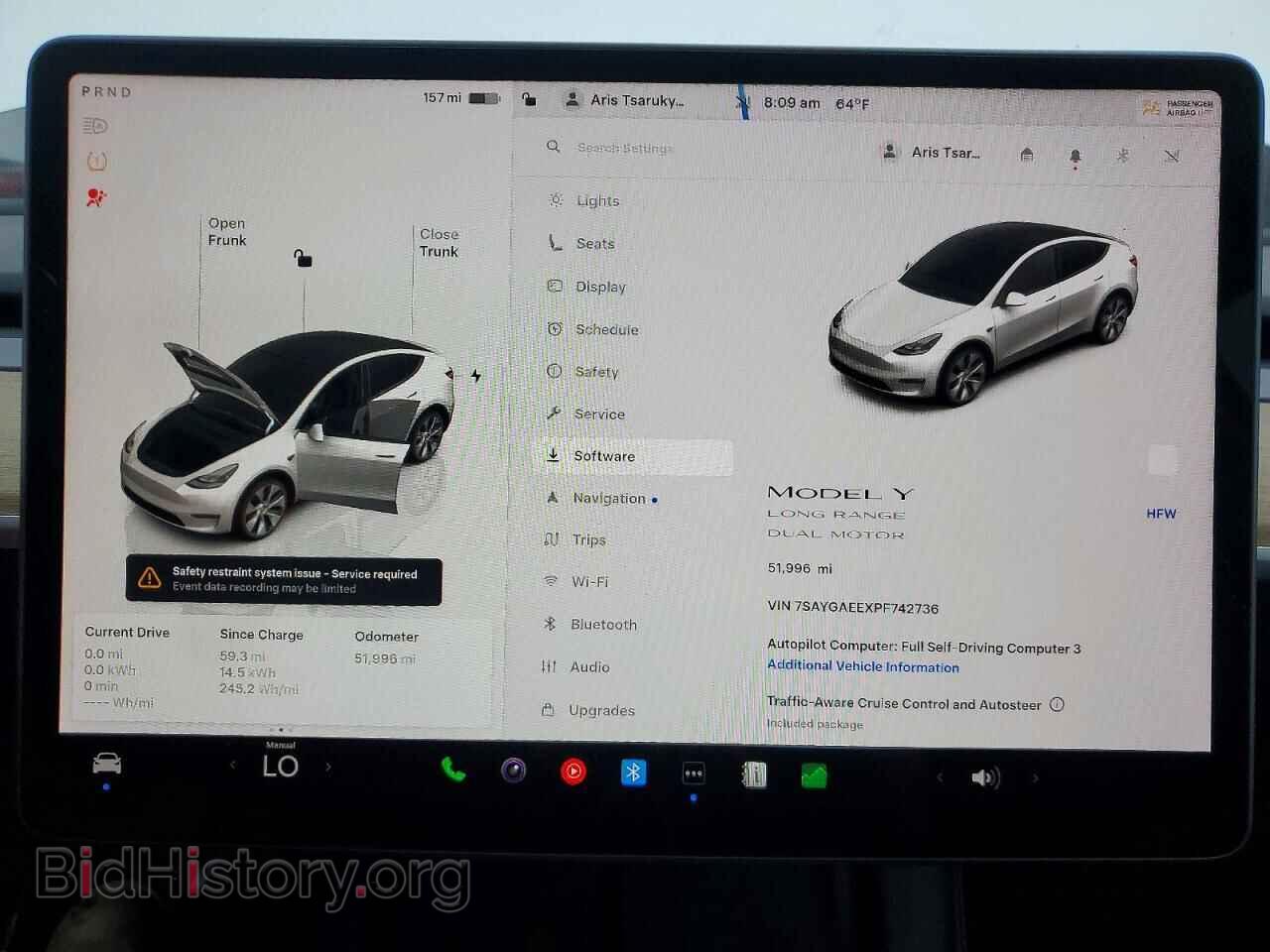 2023 TESLA MODEL Y - VIN: 7SAYGAEEXPF742736 - Фото 9