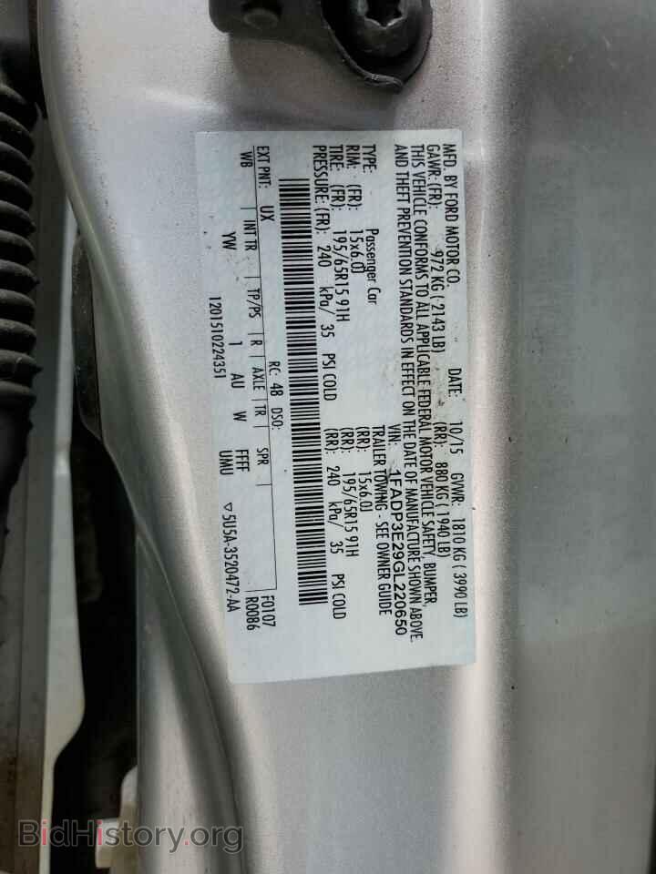 2016 FORD FOCUS - VIN: 1FADP3E29GL220650 - Фото 12