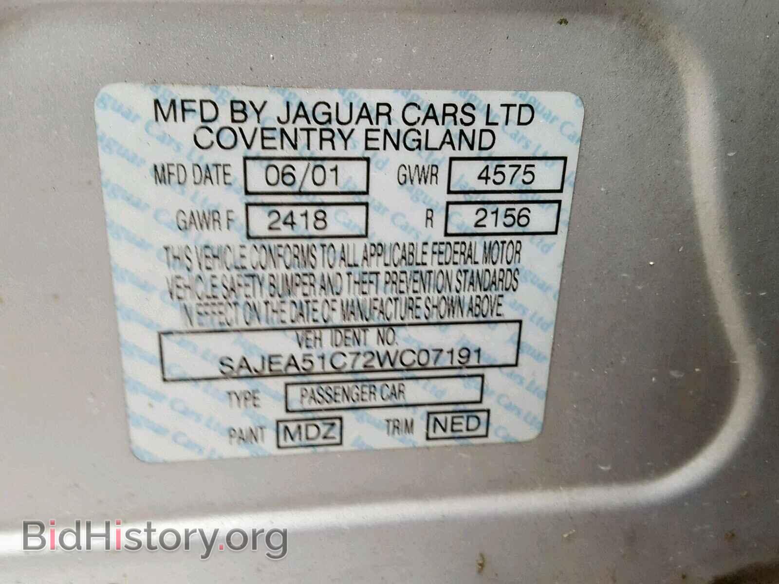 2002 JAGUAR X-TYPE - VIN: SAJEA51C72WC07191 - Photo 10