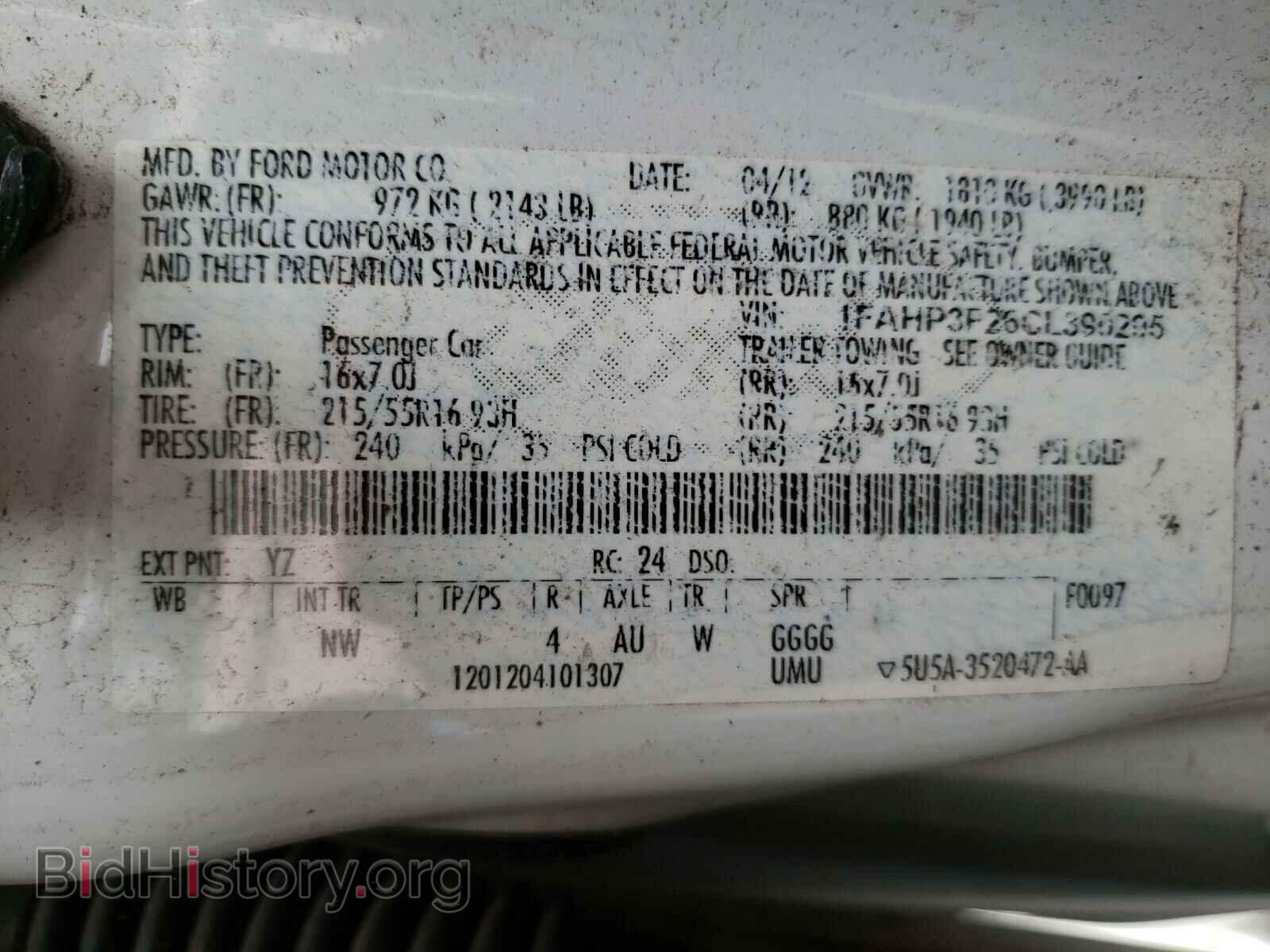 2012 FORD FOCUS - VIN: 1FAHP3F26CL390295 - Photo 10