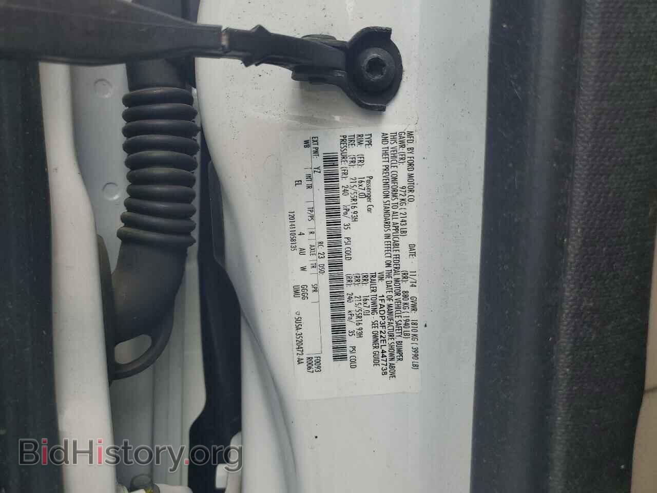 2014 FORD FOCUS - VIN: 1FADP3F22EL447738 - Фото 12