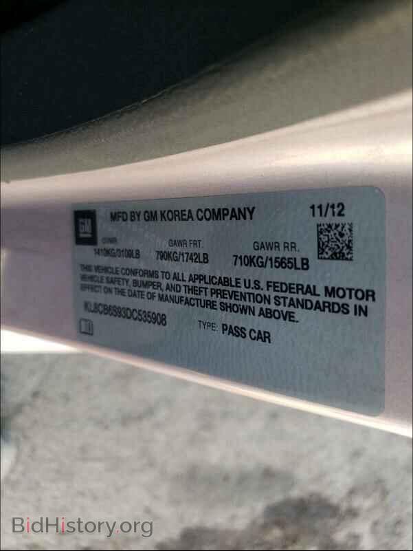 2013 CHEVROLET SPARK - VIN: KL8CB6S93DC535908 - Фото 10