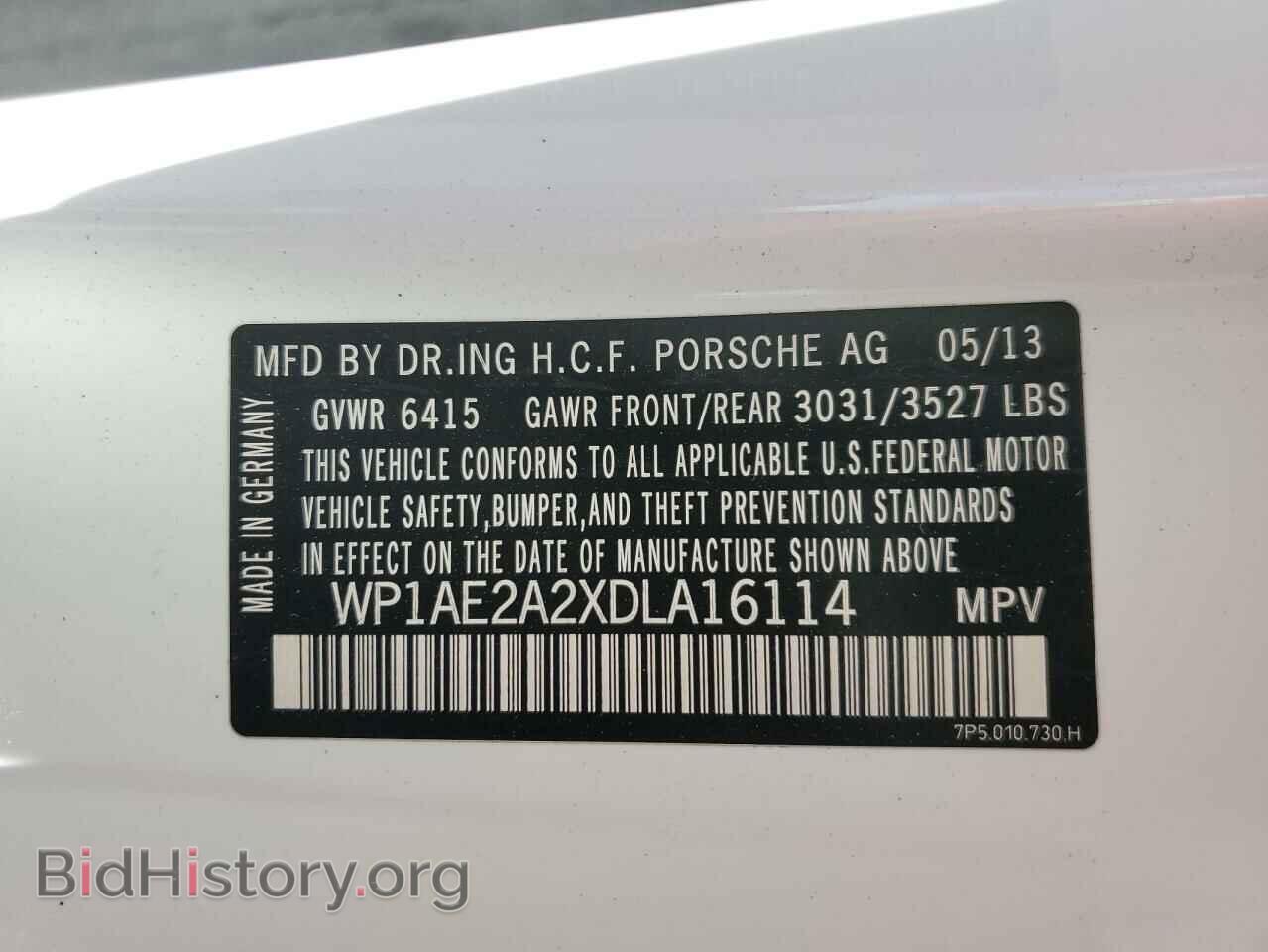 2013 PORSCHE CAYENNE - VIN: WP1AE2A2XDLA16114 - Фото 13