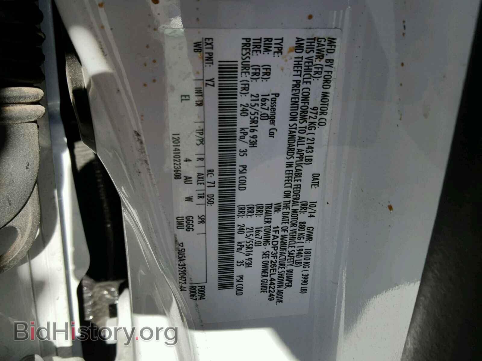 2014 FORD FOCUS SE - VIN: 1FADP3F26EL442249 - Фото 10