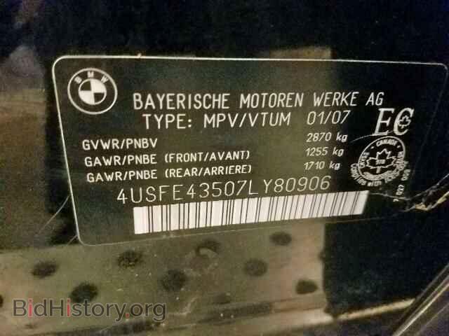 2007 BMW X5 - VIN: 4USFE43507LY80906 - Фото 10