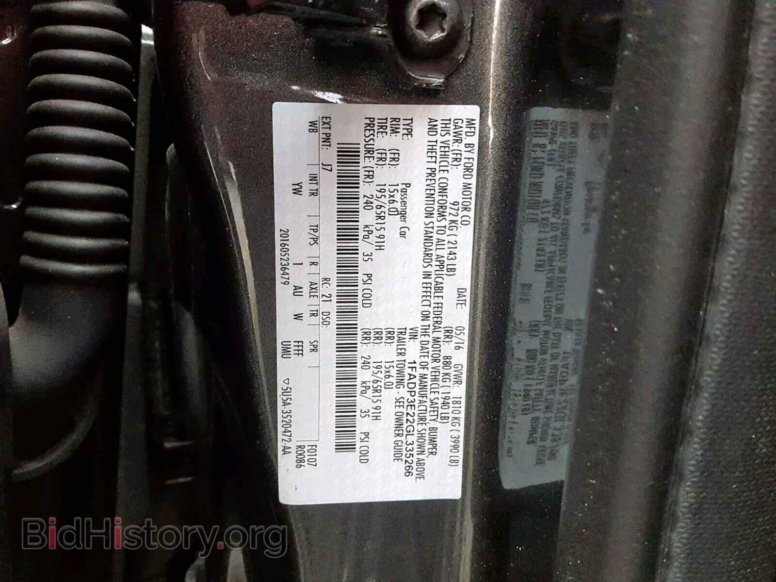 2016 FORD FOCUS - VIN: 1FADP3E22GL335266 - Photo 10