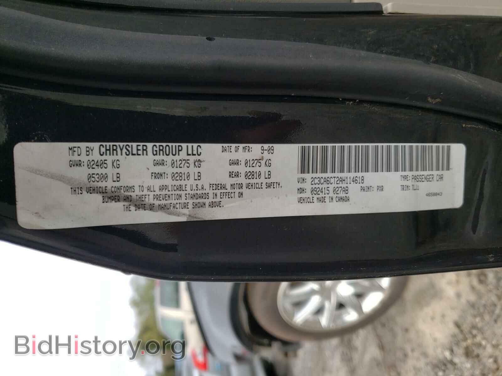2010 CHRYSLER 300 - VIN: 2C3CA6CT2AH114618 - Фото 9