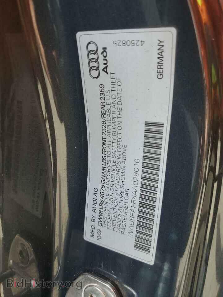 2010 AUDI A5 - VIN: WAURFAFR6AA028010 - Фото 12