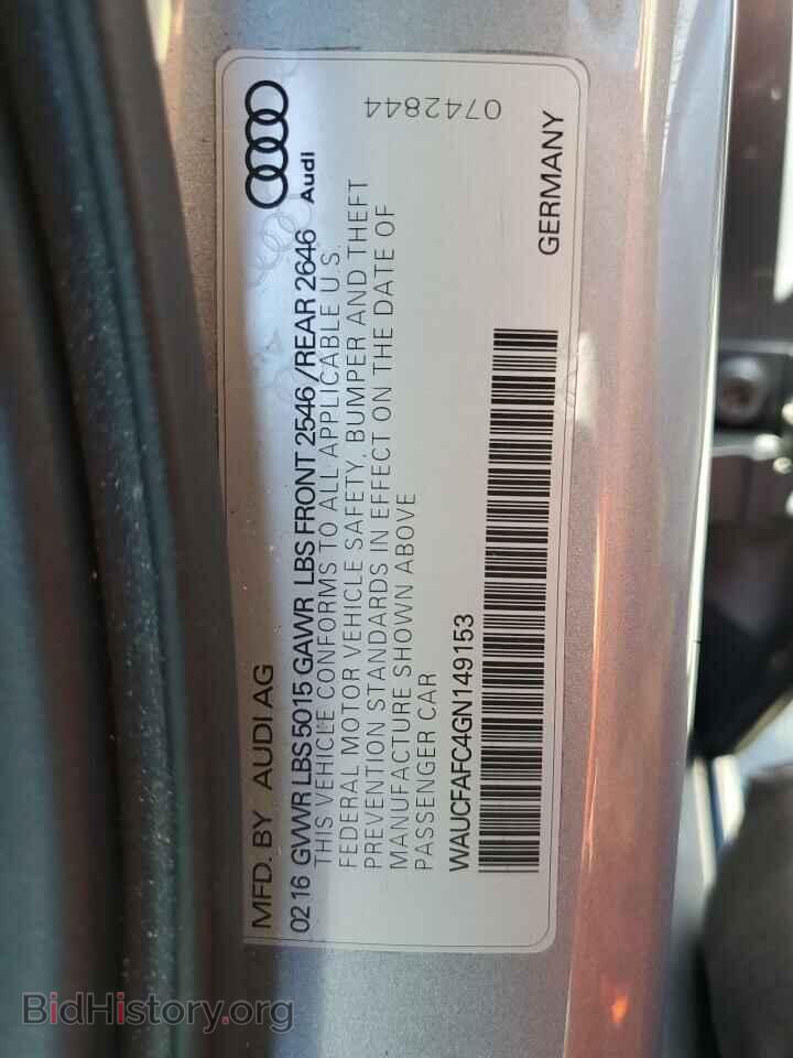 2016 AUDI A6 - VIN: WAUCFAFC4GN149153 - Фото 10