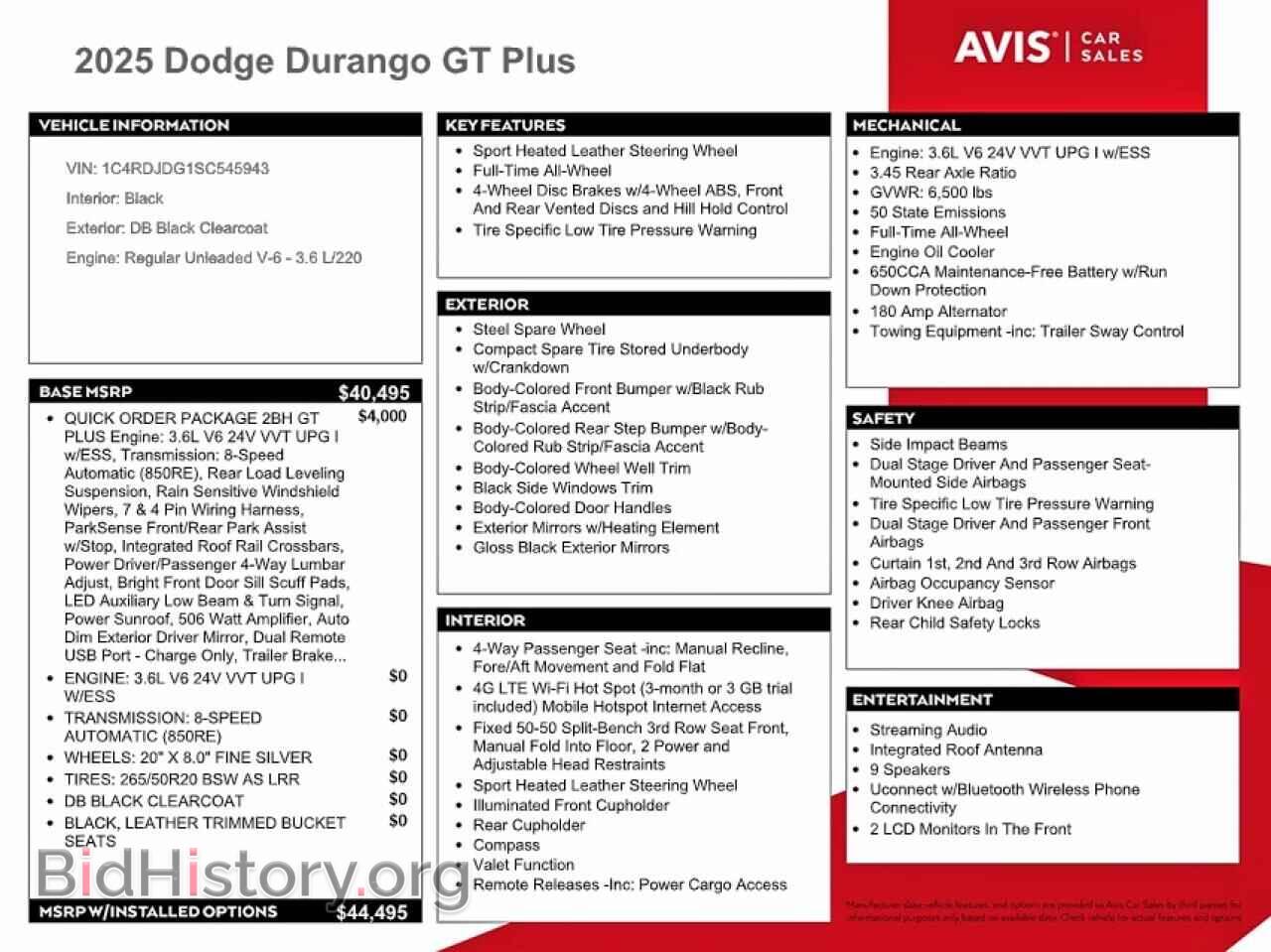2025 DODGE DURANGO - VIN: 1C4RDJDG1SC545943 - Photo 13