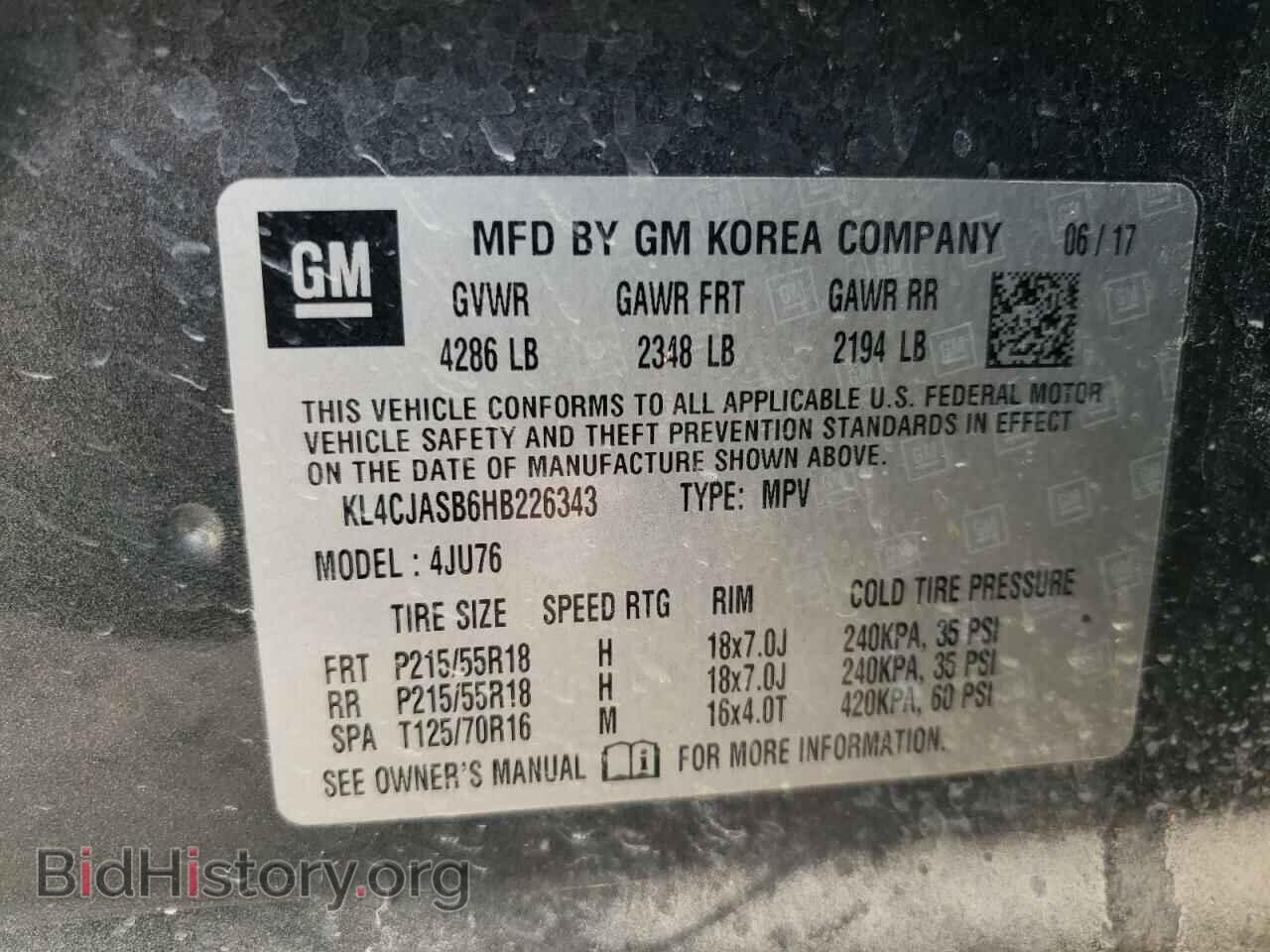 2017 BUICK ENCORE - VIN: KL4CJASB6HB226343 - Photo 10