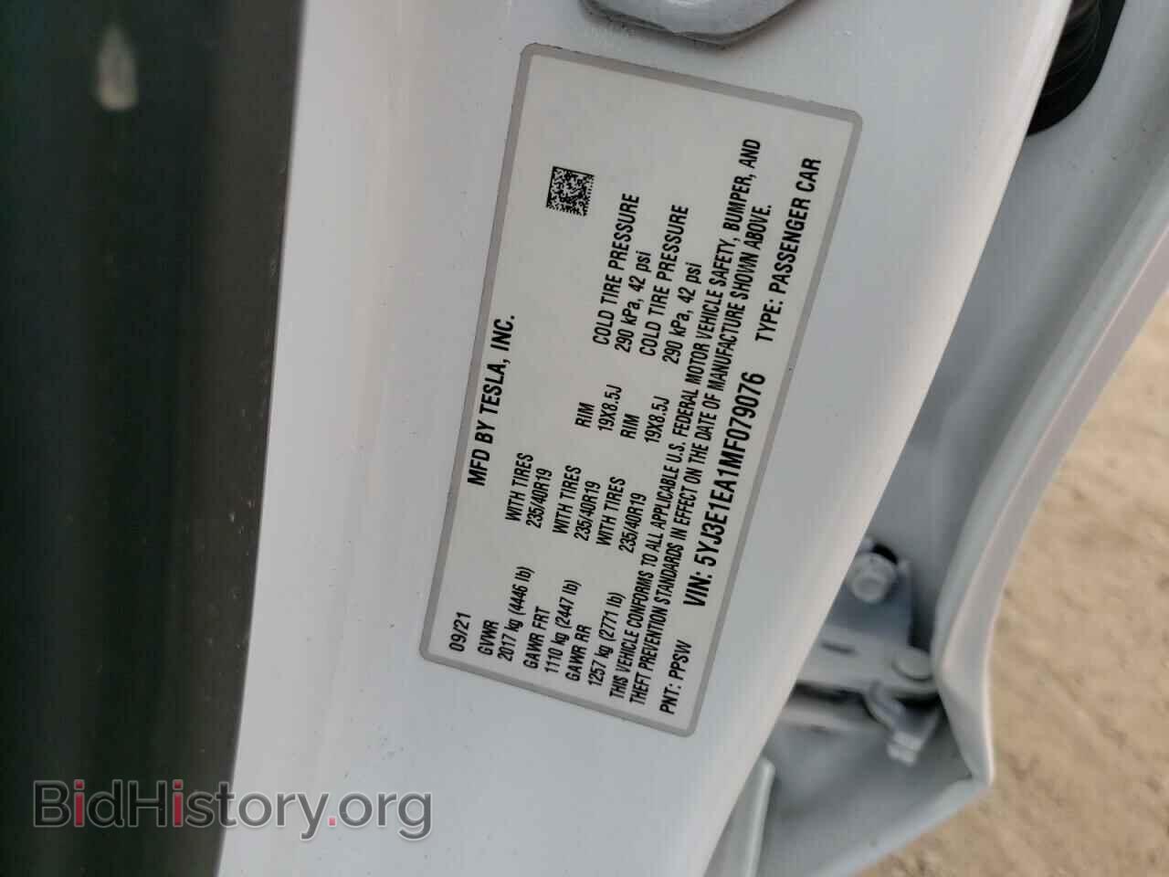 2021 TESLA MODEL 3 - VIN: 5YJ3E1EA1MF079076 - Photo 12