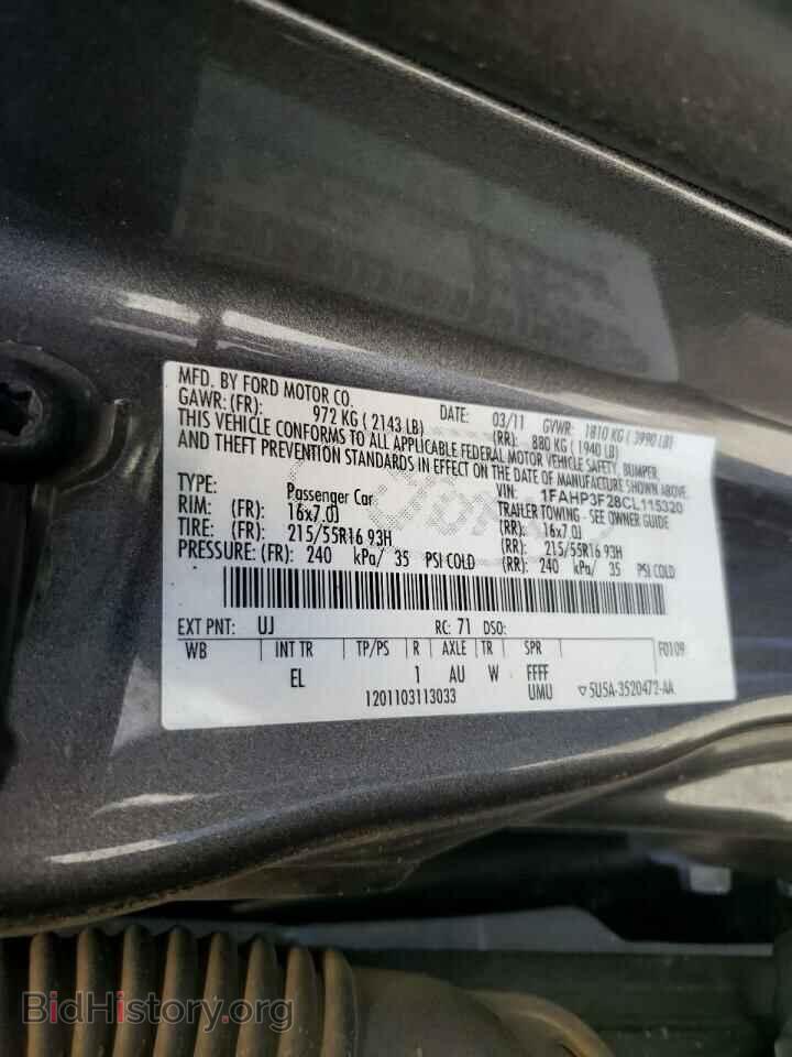 2012 FORD FOCUS - VIN: 1FAHP3F28CL115320 - Photo 10