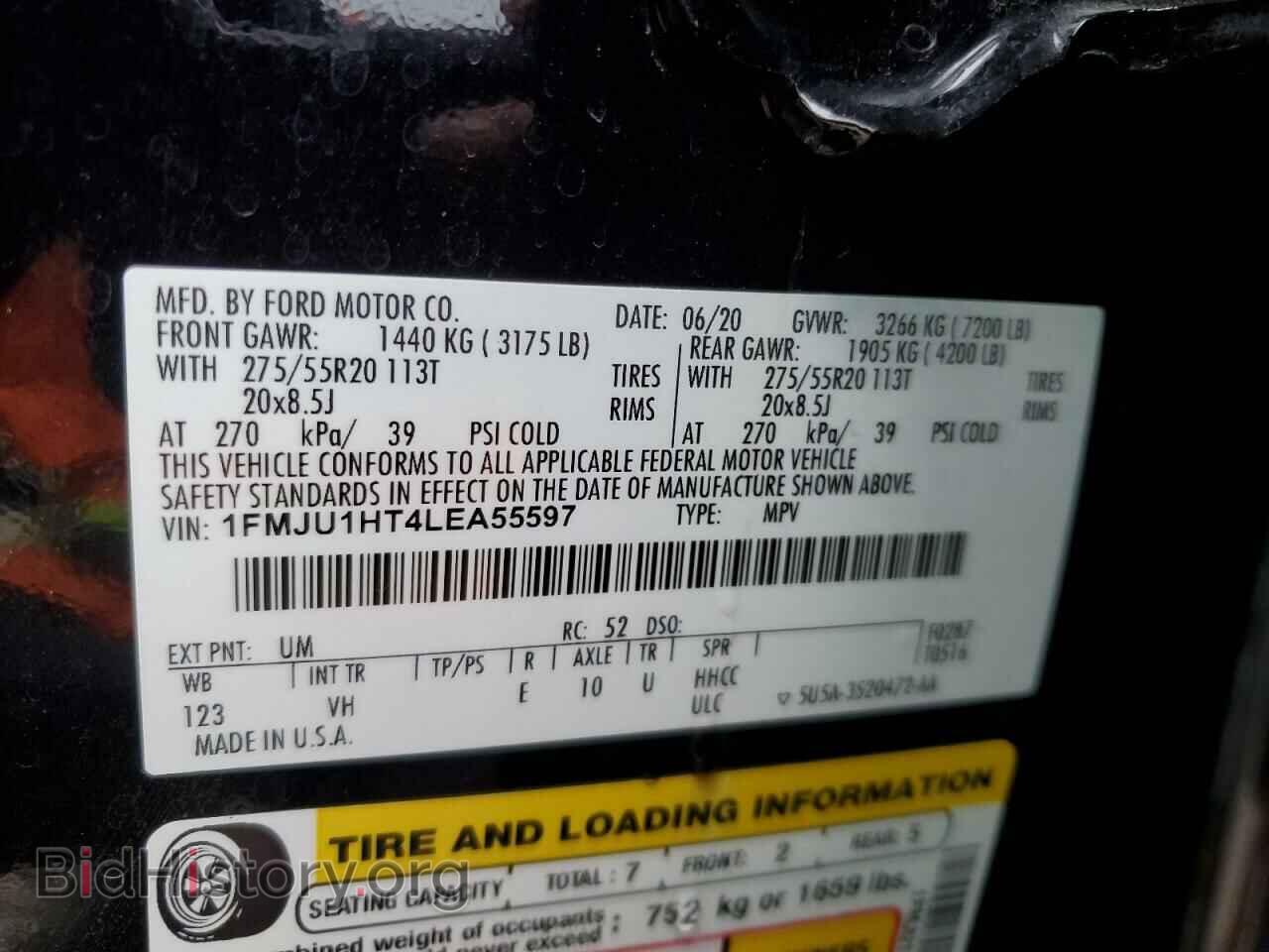 2020 FORD EXPEDITION - VIN: 1FMJU1HT4LEA55597 - Фото 13