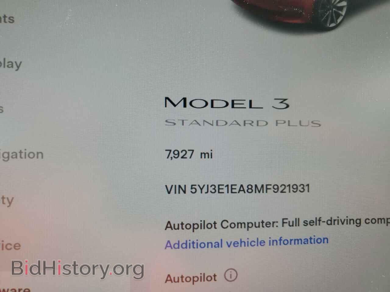 2021 TESLA MODEL 3 - VIN: 5YJ3E1EA8MF921931 - Фото 9