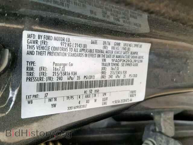 2016 FORD FOCUS SE - VIN: 1FADP3K29GL391239 - Фото 10