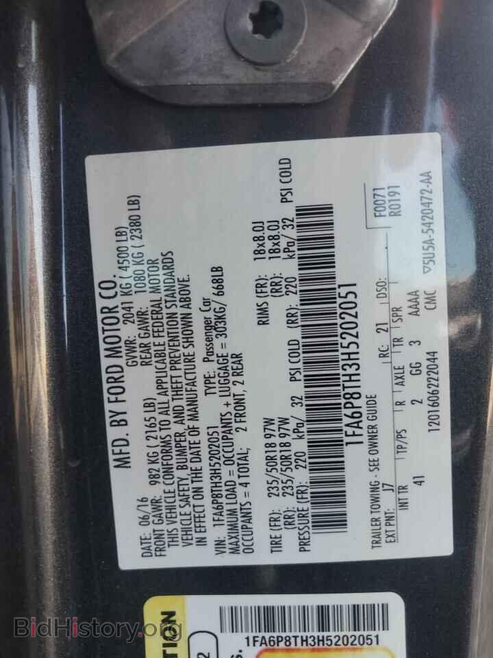 2017 FORD ALL Models - VIN: 1FA6P8TH3H5202051 - Фото 13