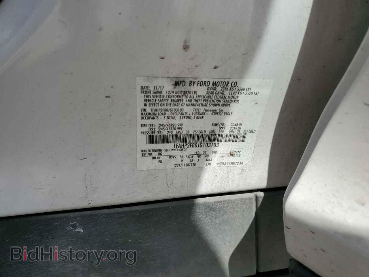 2018 FORD TAURUS - VIN: 1FAHP2F80JG103103 - Фото 14