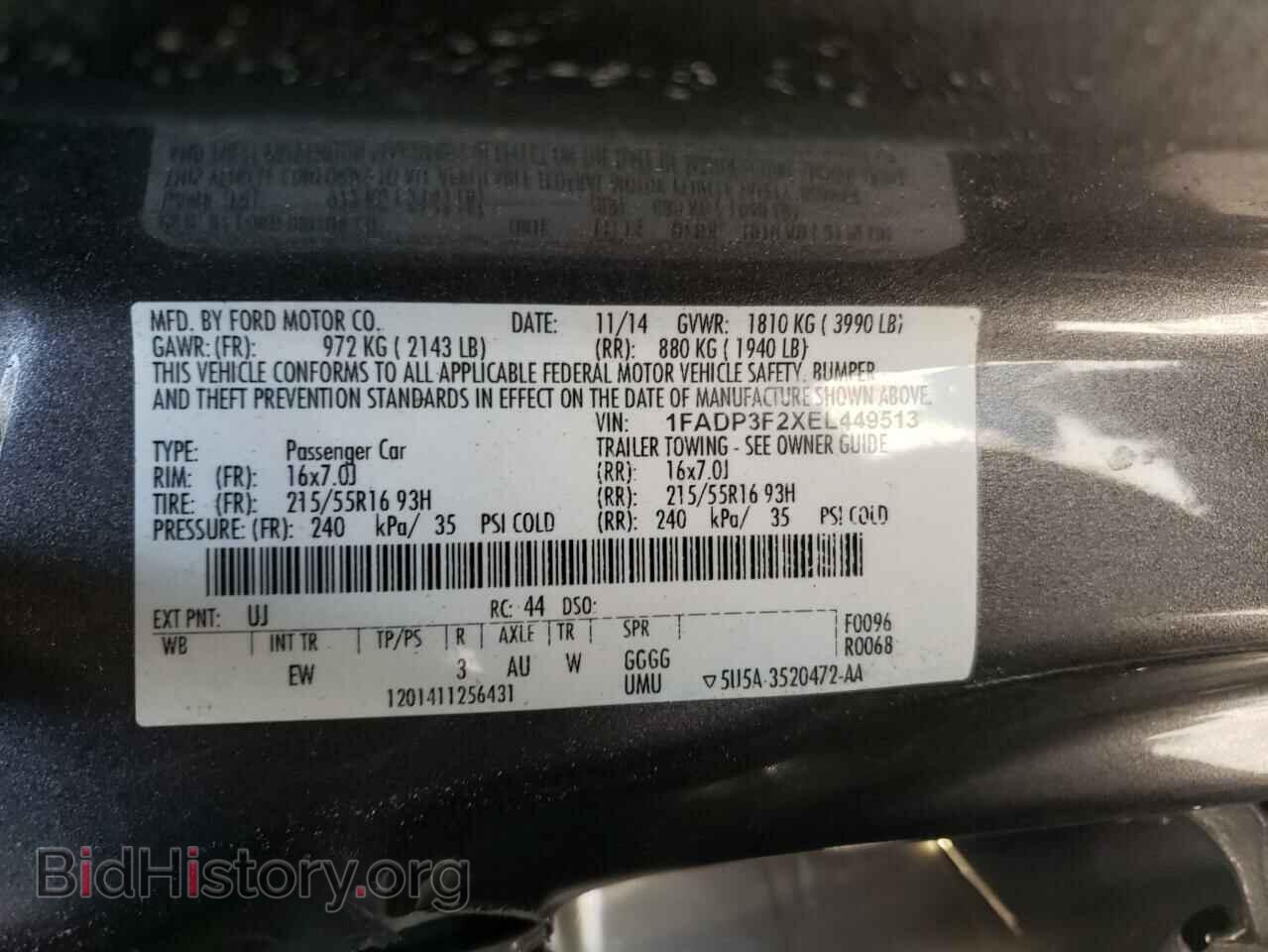 2014 FORD FOCUS - VIN: 1FADP3F2XEL449513 - Photo 10
