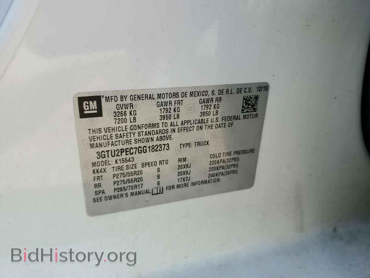 2016 GMC SIERRA - VIN: 3GTU2PEC7GG182373 - Фото 12