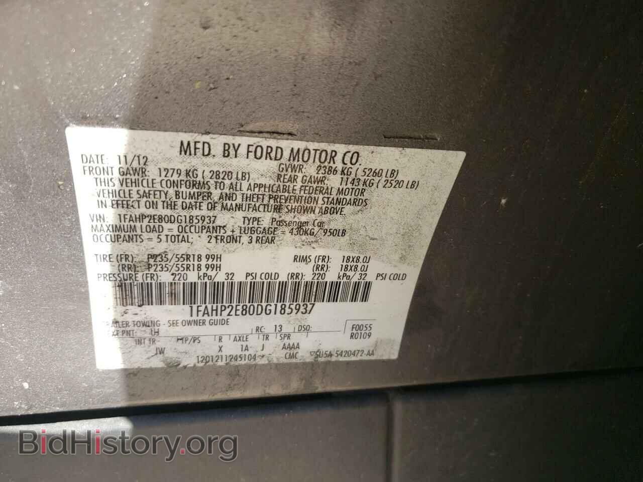 2013 FORD TAURUS - VIN: 1FAHP2E80DG185937 - Photo 10