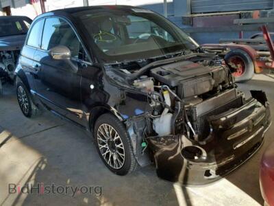 2012 Fiat 500 500 Lounge, black — VIN 3C3CFFER6CT265720, Copart