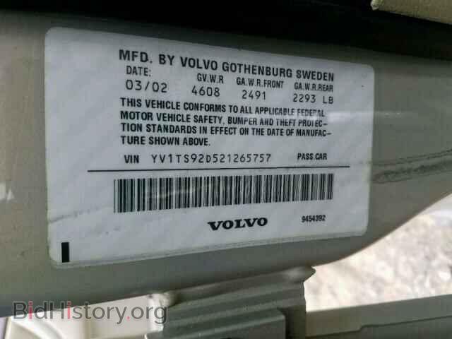 2002 VOLVO S80 - VIN: YV1TS92D521265757 - Фото 10