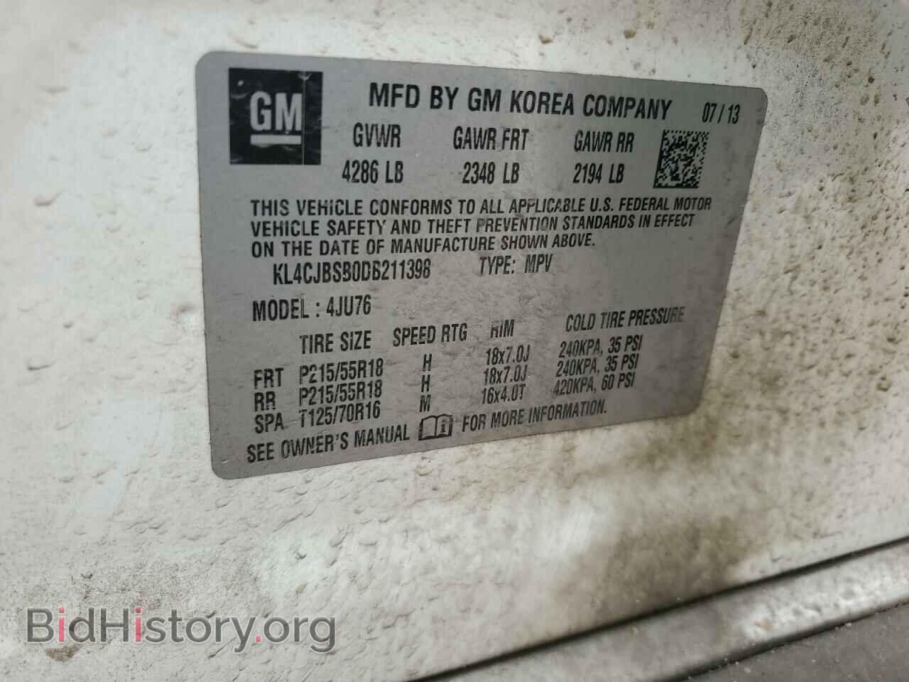 2013 BUICK ENCORE - VIN: KL4CJBSB0DB211398 - Photo 13