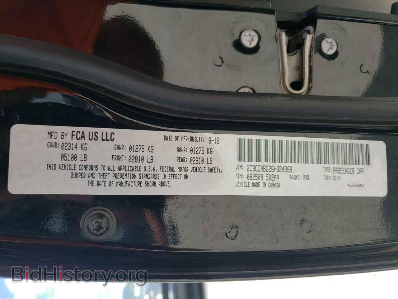 2016 CHRYSLER 300 - VIN: 2C3CCABG2GH324968 - Фото 10