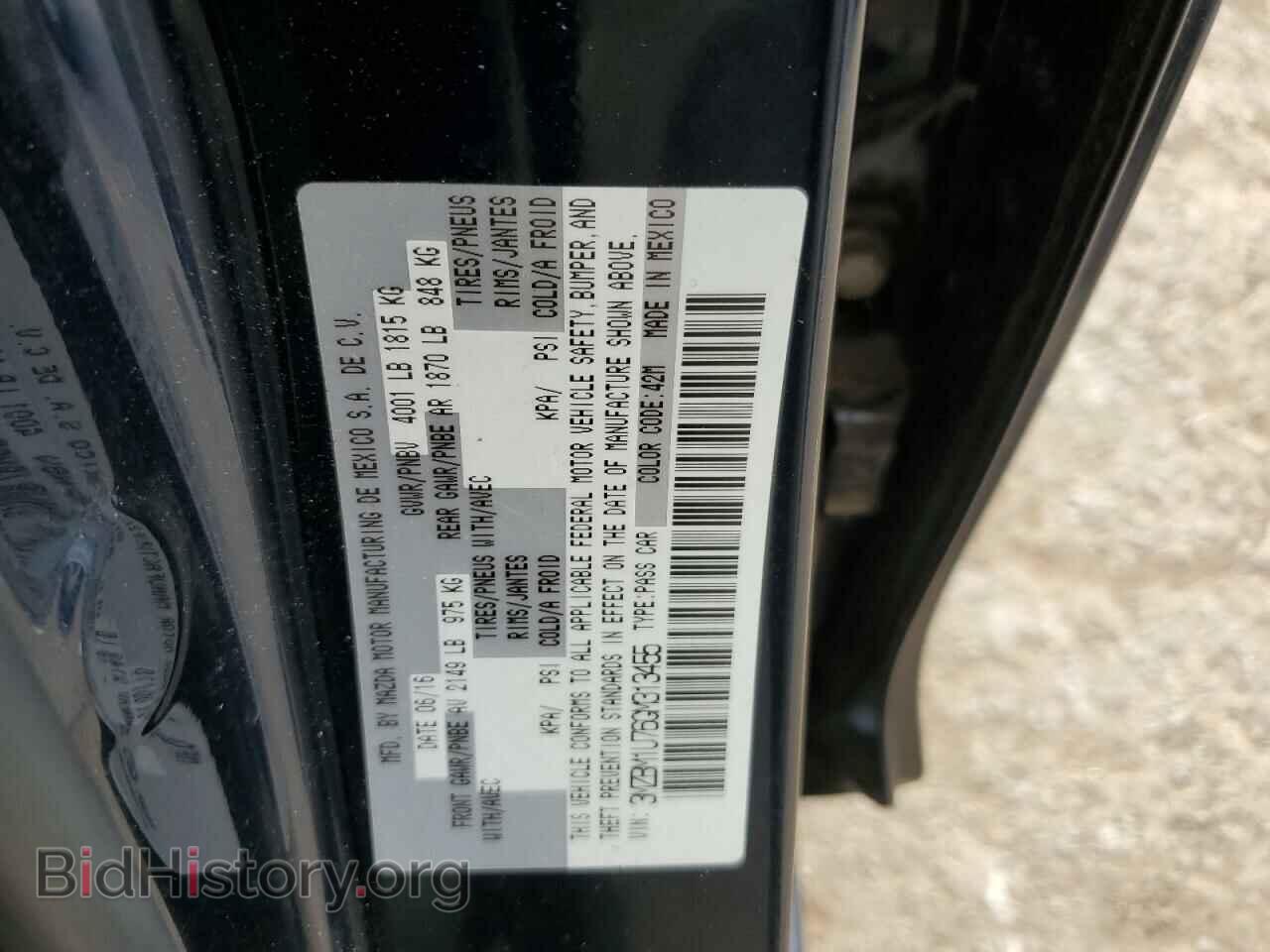 2016 MAZDA 3 - VIN: 3MZBM1U76GM313455 - Фото 10