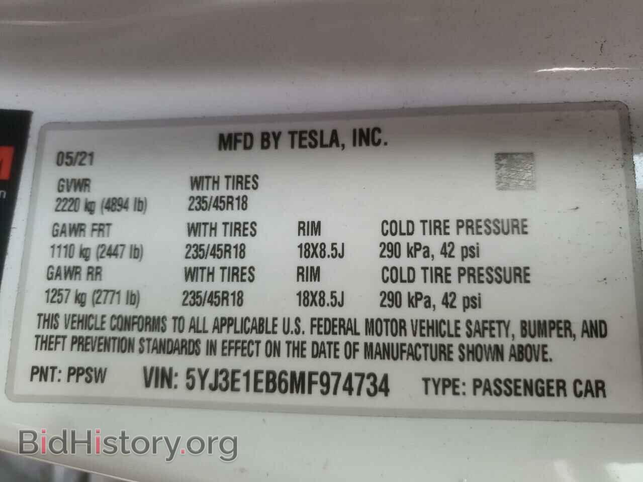 2021 TESLA MODEL 3 - VIN: 5YJ3E1EB6MF974734 - Photo 10