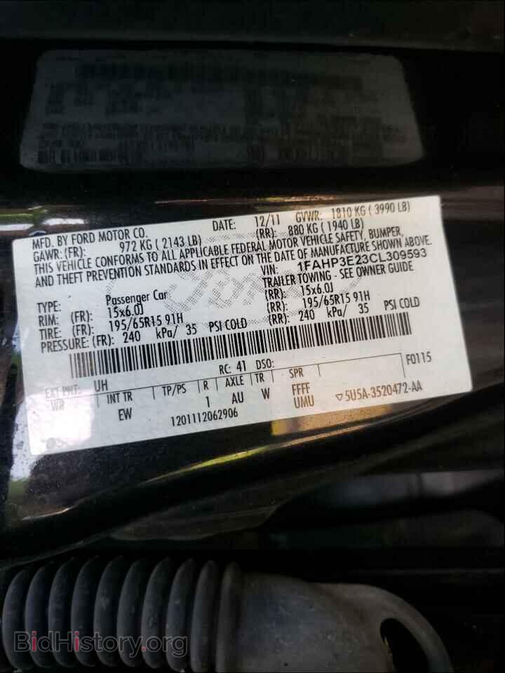 2012 FORD FOCUS - VIN: 1FAHP3E23CL309593 - Фото 10