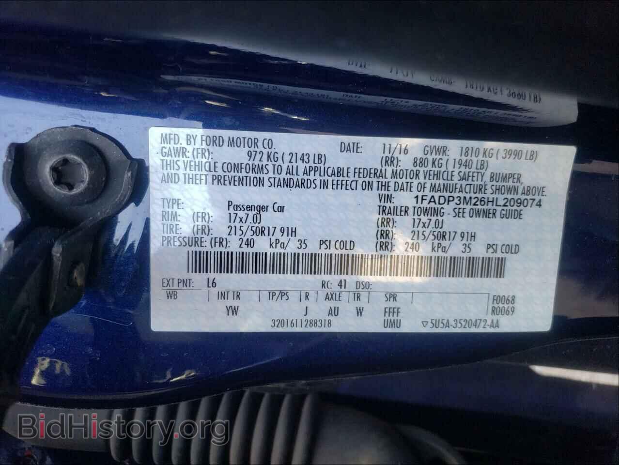 2017 FORD FOCUS - VIN: 1FADP3M26HL209074 - Photo 11