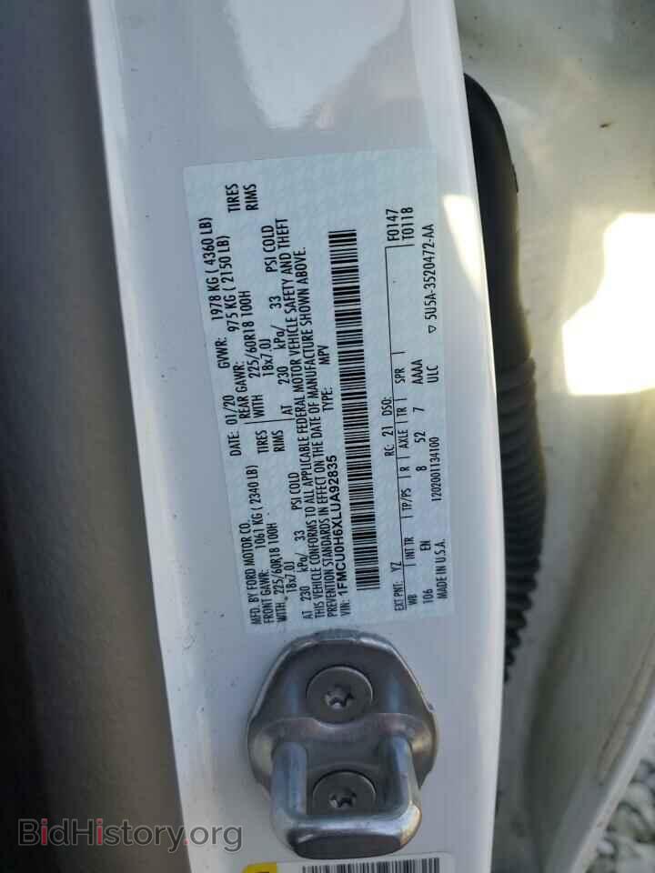 2020 FORD ESCAPE - VIN: 1FMCU0H6XLUA92835 - Photo 13