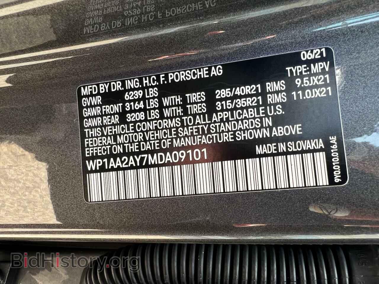 2021 PORSCHE CAYENNE - VIN: WP1AA2AY7MDA09101 - Photo 10