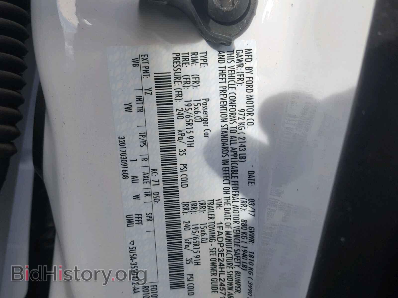 2017 FORD FOCUS - VIN: 1FADP3E24HL245716 - Photo 10
