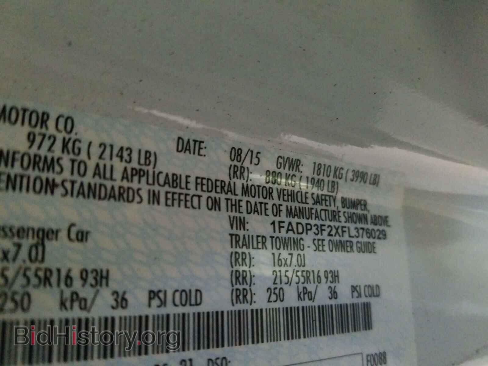2015 FORD FOCUS - VIN: 1FADP3F2XFL376029 - Фото 10