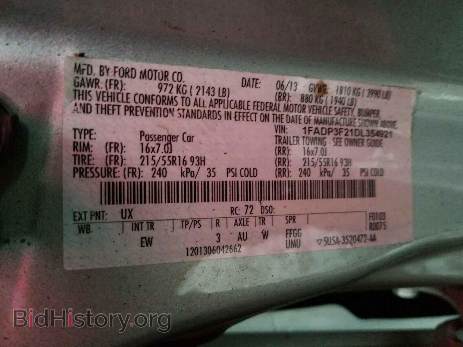 2013 FORD FOCUS - VIN: 1FADP3F21DL354921 - Photo 10