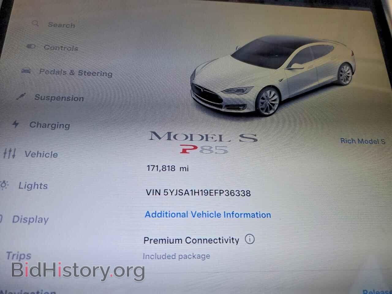 2014 TESLA MODEL S - VIN: 5YJSA1H19EFP36338 - Photo 9