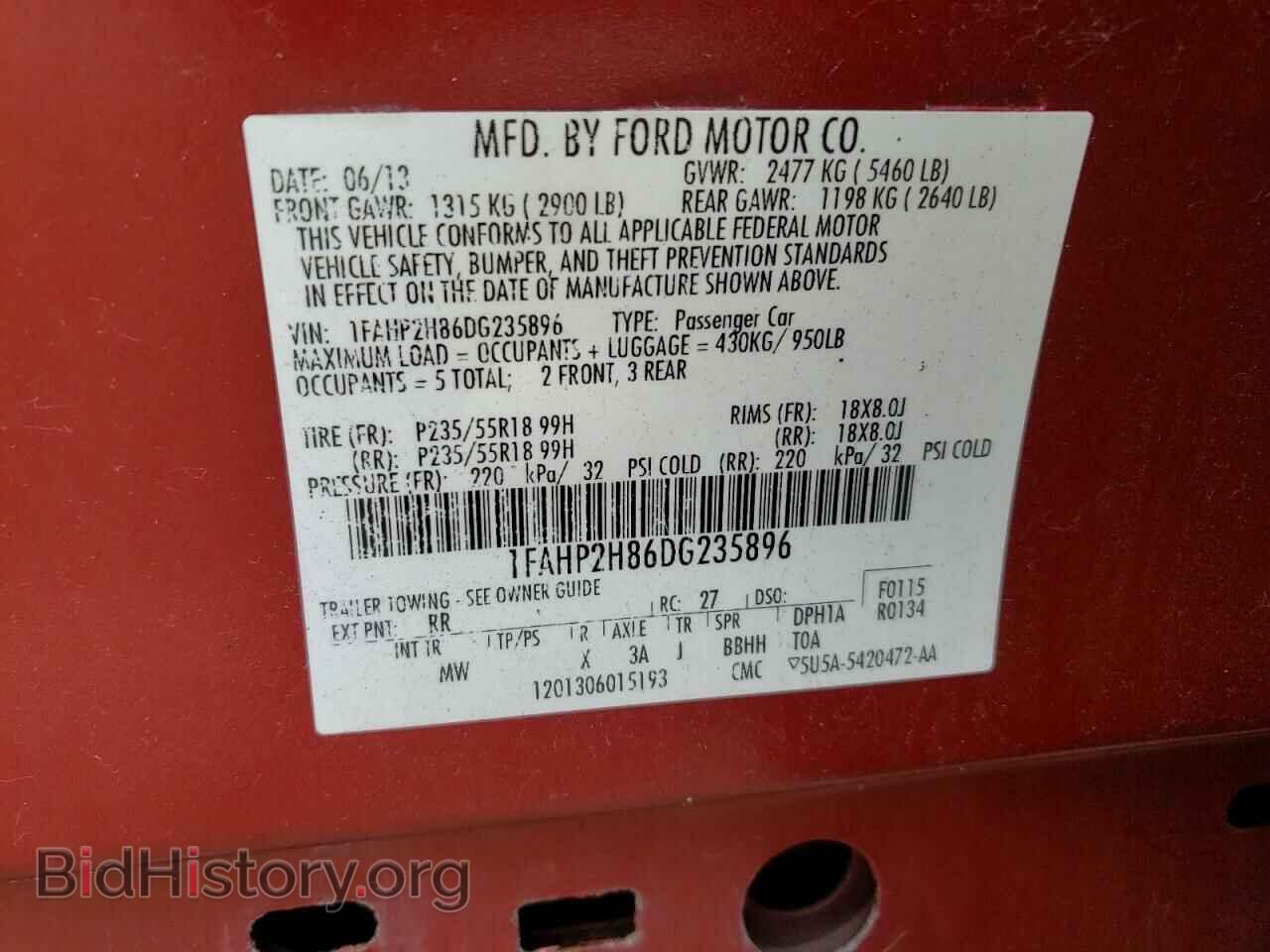 2013 FORD TAURUS - VIN: 1FAHP2H86DG235896 - Photo 10