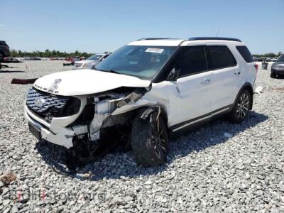 2018 Ford EXPLORER Platinum, белый — VIN 1FM5K8HT4JGB53188, Copart