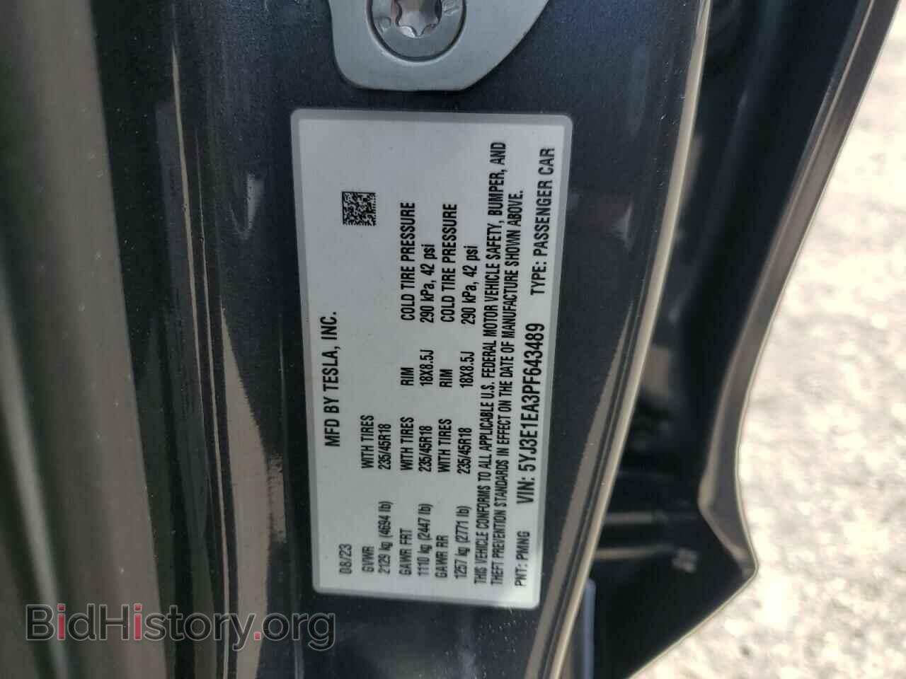 2023 TESLA MODEL 3 - VIN: 5YJ3E1EA3PF643489 - Photo 13