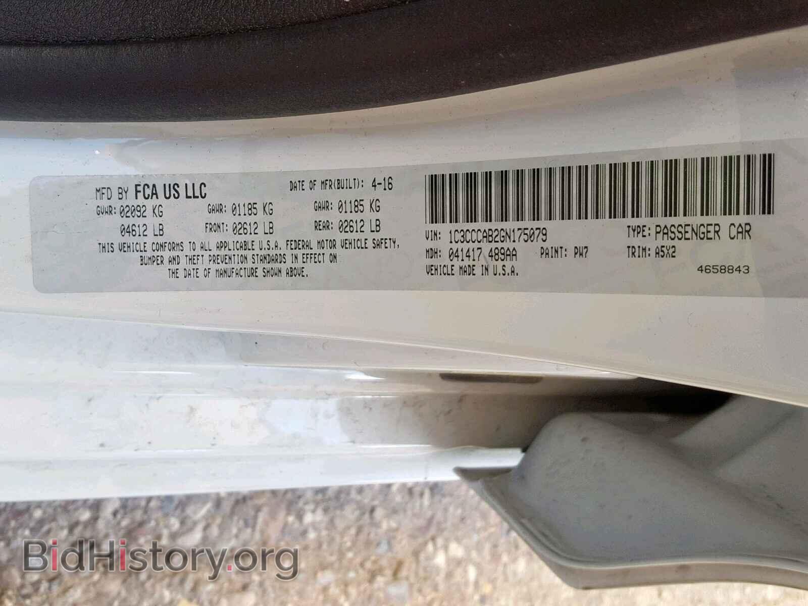 2016 CHRYSLER 200 - VIN: 1C3CCCAB2GN175079 - Photo 10