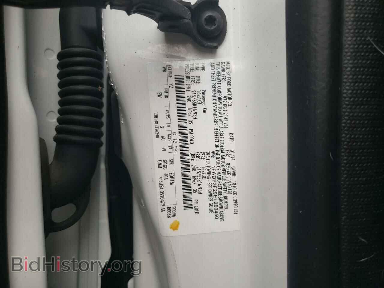 2014 FORD FOCUS - VIN: 1FADP3F29EL260450 - Фото 10