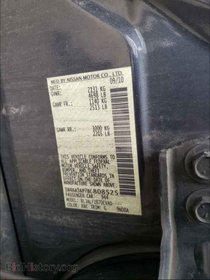 2011 NISSAN MAXIMA - VIN: 1N4AA5AP7BC808525 - Фото 10