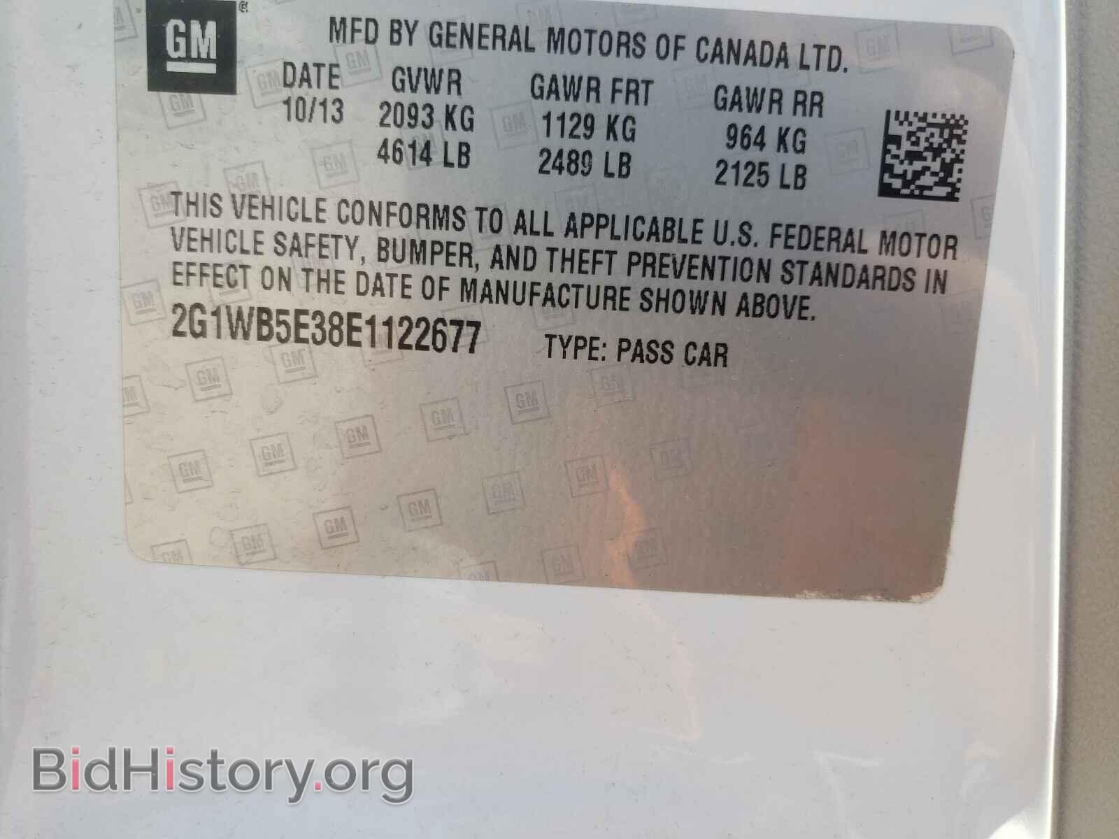 2014 CHEVROLET IMPALA - VIN: 2G1WB5E38E1122677 - Фото 10