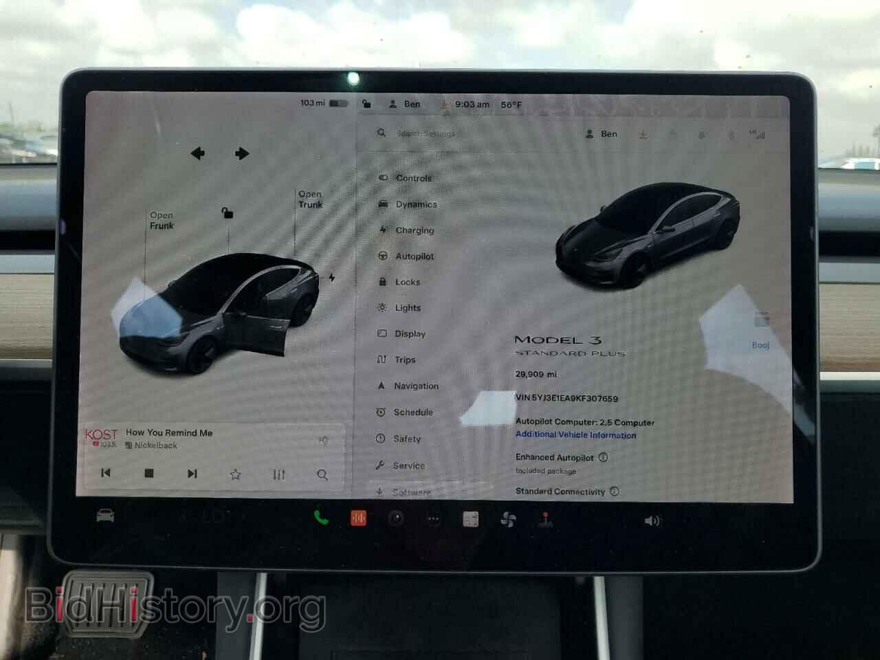 2019 TESLA MODEL 3 - VIN: 5YJ3E1EA9KF307659 - Photo 9