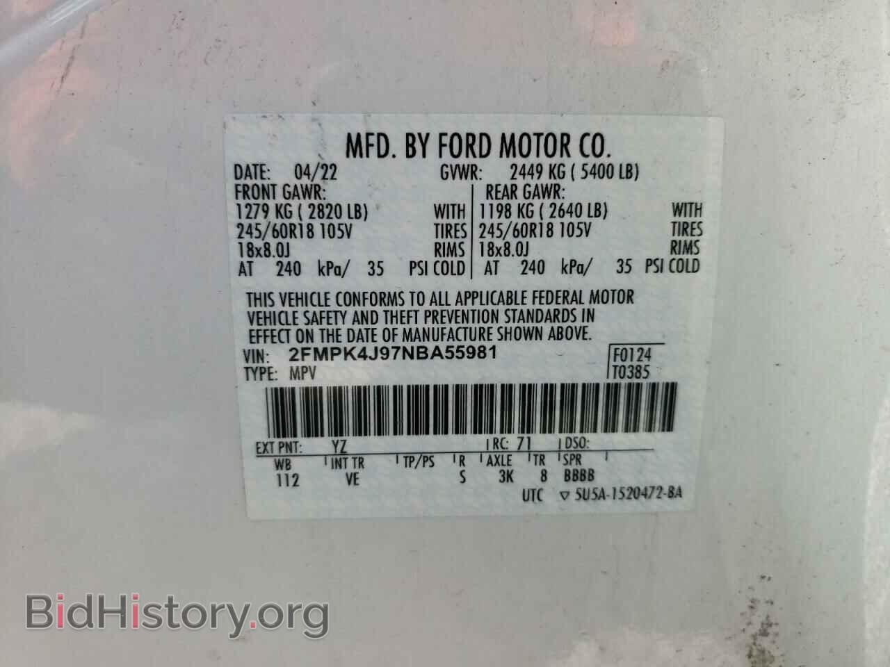 2022 FORD EDGE - VIN: 2FMPK4J97NBA55981 - Photo 13